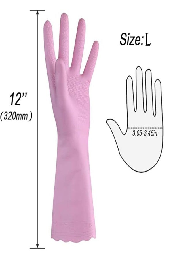 STYLERA Household Cleaning Gloves - Reusable Kitchen Dishwashing Gloves with Latex Free, Cotton lining, Waterproof, Non-Slip (MULTICOLOR, PACK OF 2 PAIR) - Image 3